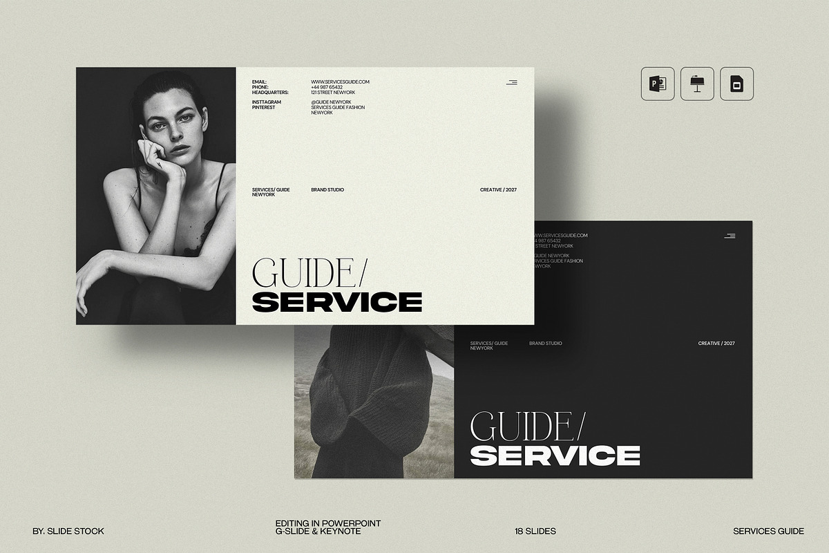 Services Guide Presentation Template, a Presentation Template by SlideStock (Photo 1 of 9)