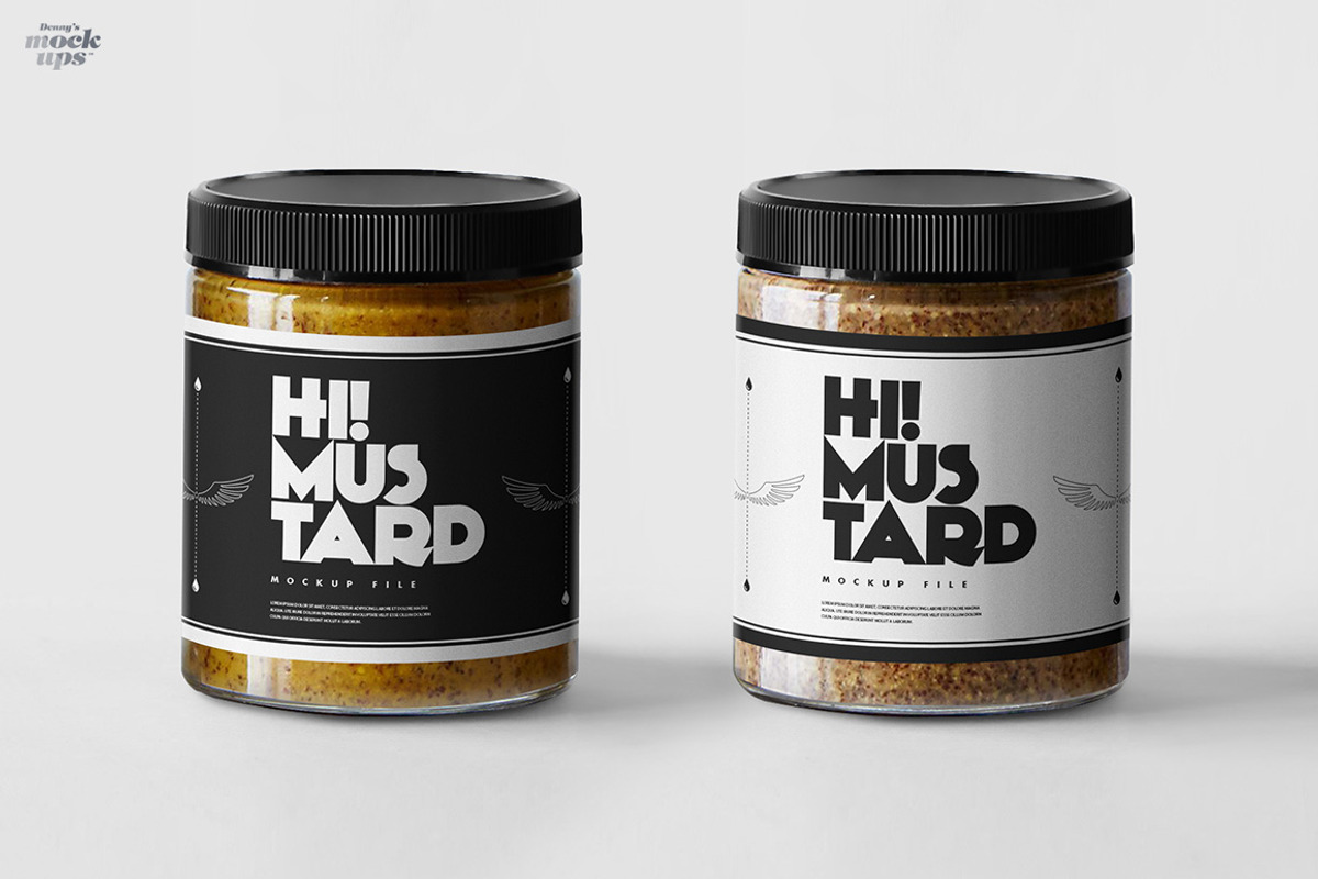 Mustard Jar Mockup, a Cups & Container Mockup by Denny's Mock-ups (Photo 4 of 8)