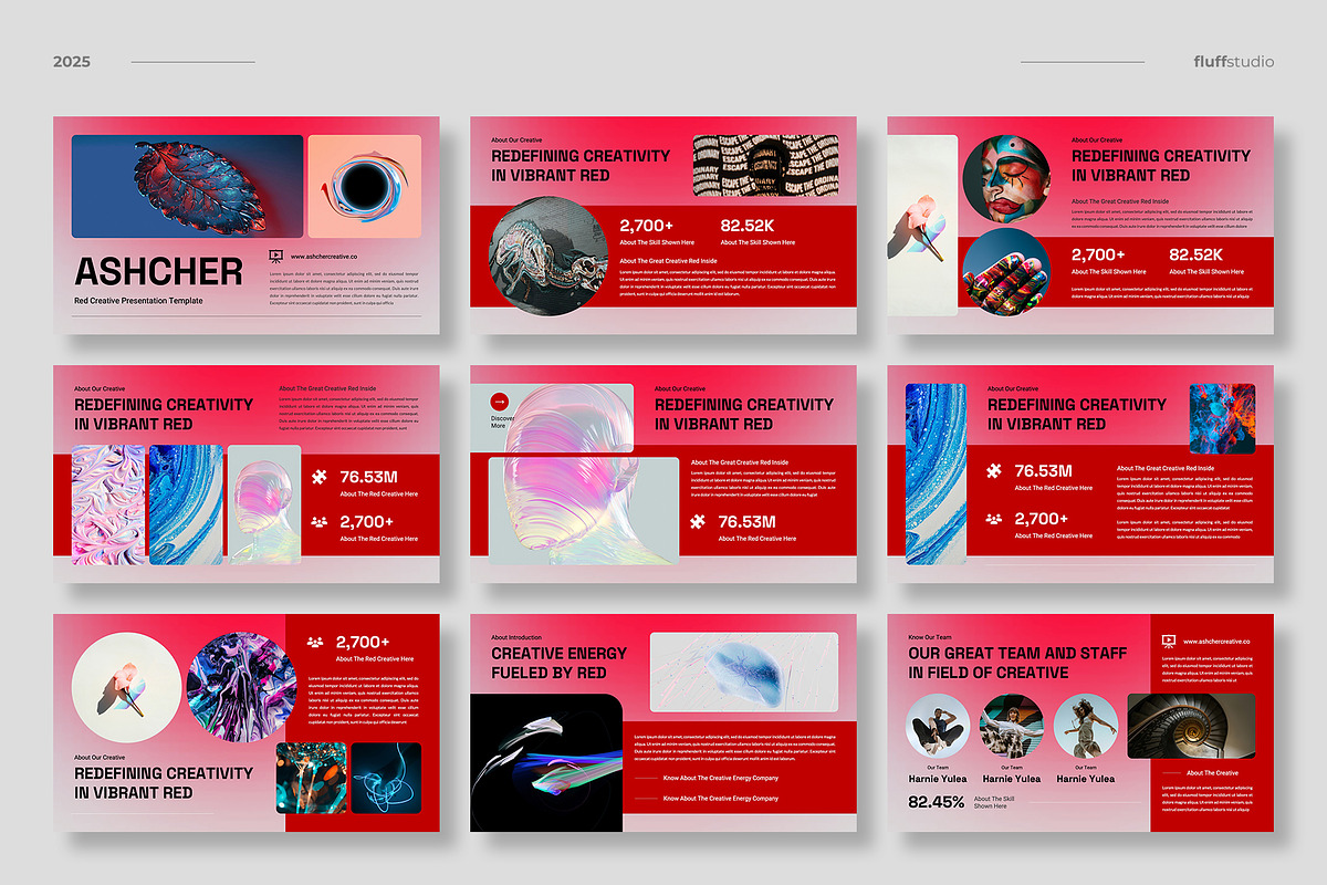 Red Creative Keynote Template, a Presentation Template by fluffstudio (Photo 2 of 4)