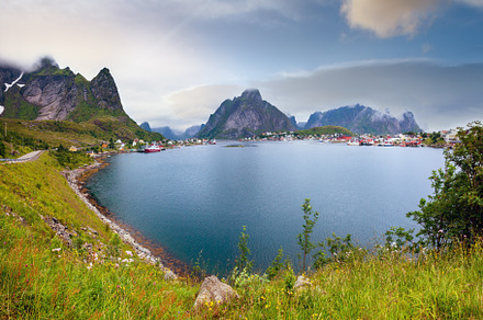 Summer village Reine (Lofoten, Norway)., a Nature Photo by YuriyB