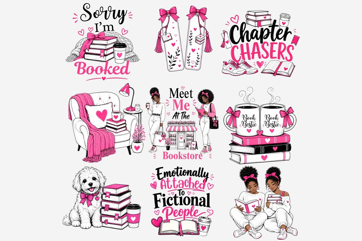 Black Book Besties Clipart Bundle, a Person Illustration by Tanya Kart (Photo 5 of 10)