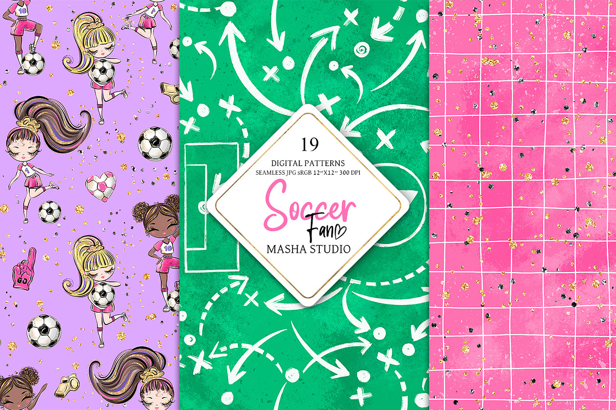 Soccer Seamless Digital Papers, a Pattern Graphic by Masha  Studio (Photo 7 of 8)
