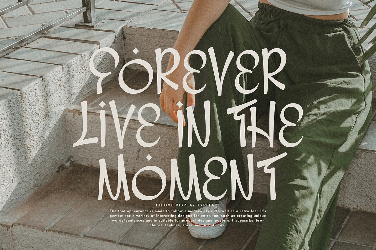 Dhiome - Display Typeface, a Sans Serif Font by Maculinc Type (Photo 3 of 9)