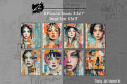 Mixed Media Girl, Lace Journal Pages, a Person Illustration by Digital Art Mahdiseño (Thumbnail 3 of 10)