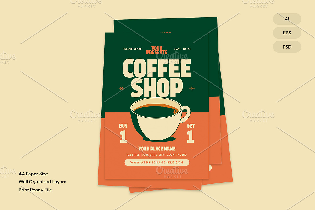 Coffee Shop - Flyer, a Poster Template by Izdihaar_Studio (Photo 3 of 3)