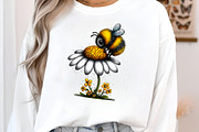 Watercolor Spring Bees Clipart, an Illustration by SinaCreation (Thumbnail 5 of 8)