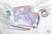 MAGIC WINTER | Ink backgrounds set, a Decorative Illustration by Tanya Vollar (Thumbnail 12 of 12)