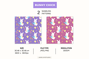 Bunny Chick- Purple, a Pattern Graphic by Jaselvii Studio (Thumbnail 2 of 5)