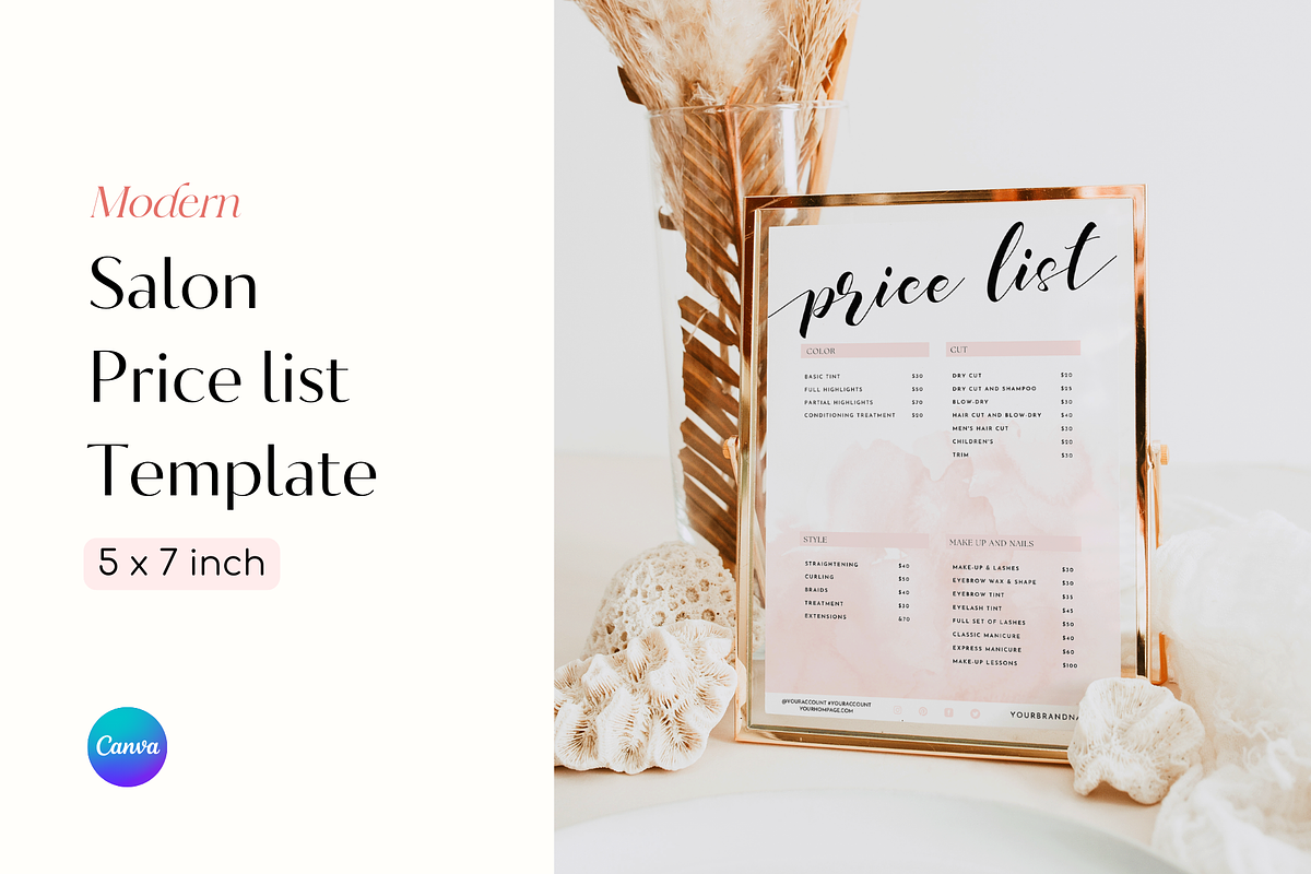 Simple Price List Canva Template, a Flyer Template by Hellohastore (Photo 1 of 7)