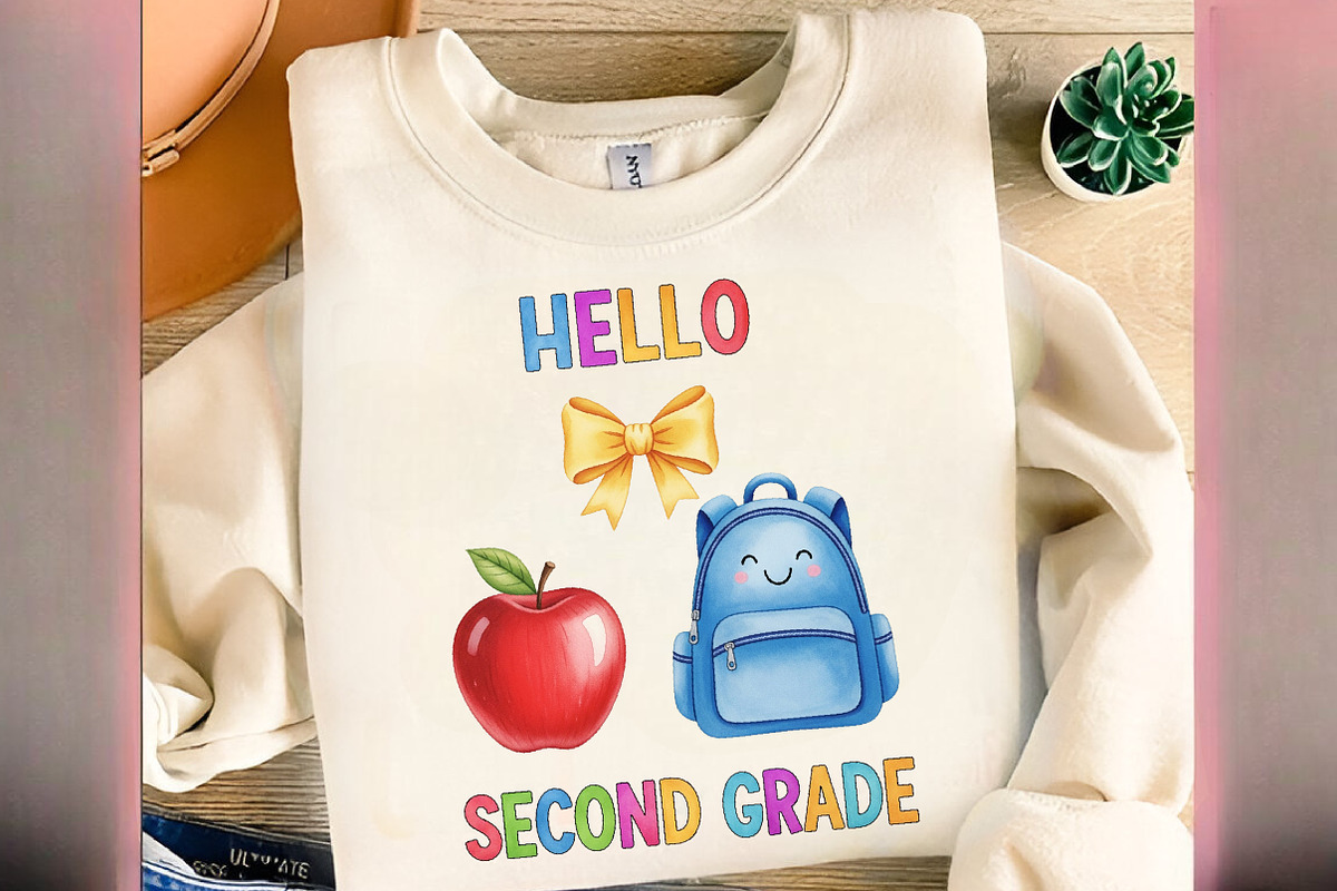 Back to School Hello Second Grade, an Illustration by Designworld (Photo 2 of 3)