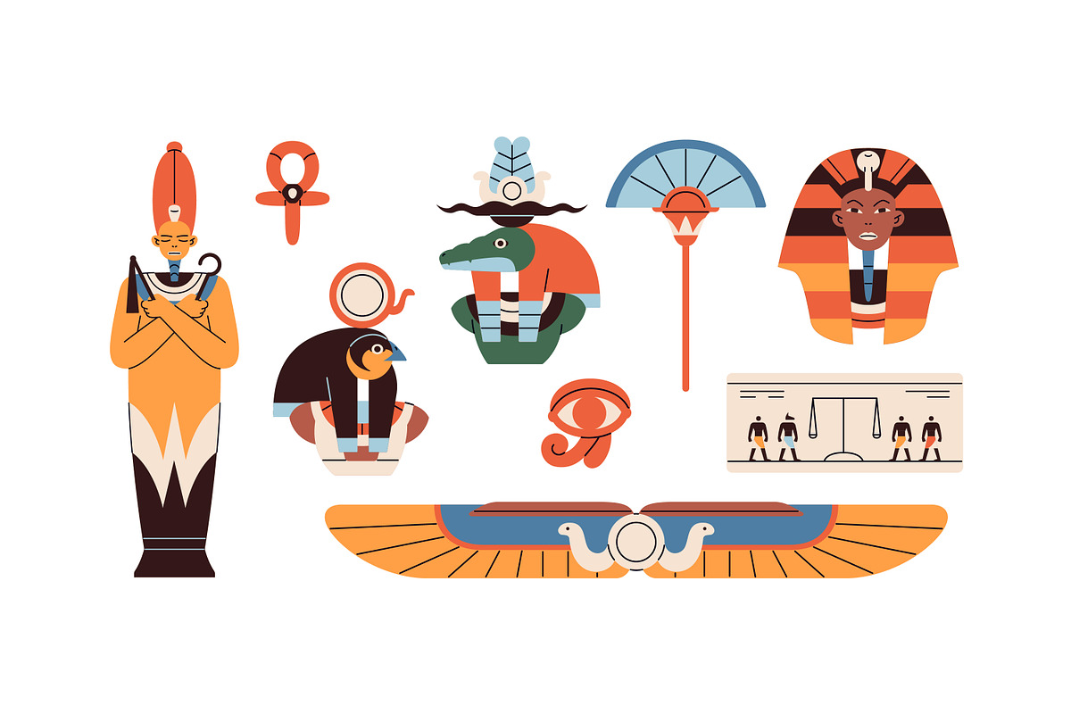 Items of ancient Egypt culture set, an Object Illustration by PaperTrident (Photo 4 of 5)