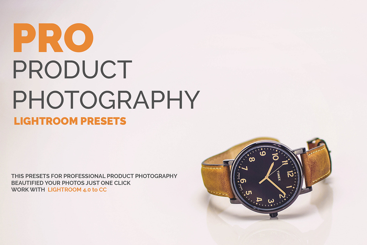 PRO Product Photography LR Presets, an Action Add-On by Design Forest (Photo 1 of 9)