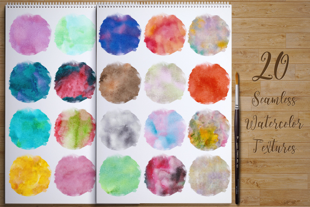 60%Off Watercolor Kit + Free Brushes, a Texture Illustration by Olya Creative (Photo 4 of 12)