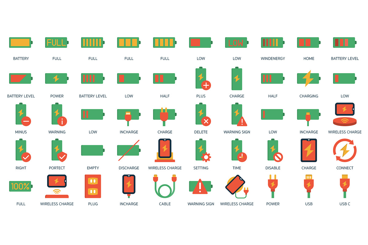 Mobile Battery Flat Style Icon, an Icon by sripfoto (Photo 2 of 2)