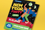 Black New Year Party Flyer Set, a Flyer Template by graphicook (Thumbnail 4 of 6)