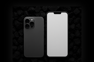 Dark Stone iPhone Pro Mockup