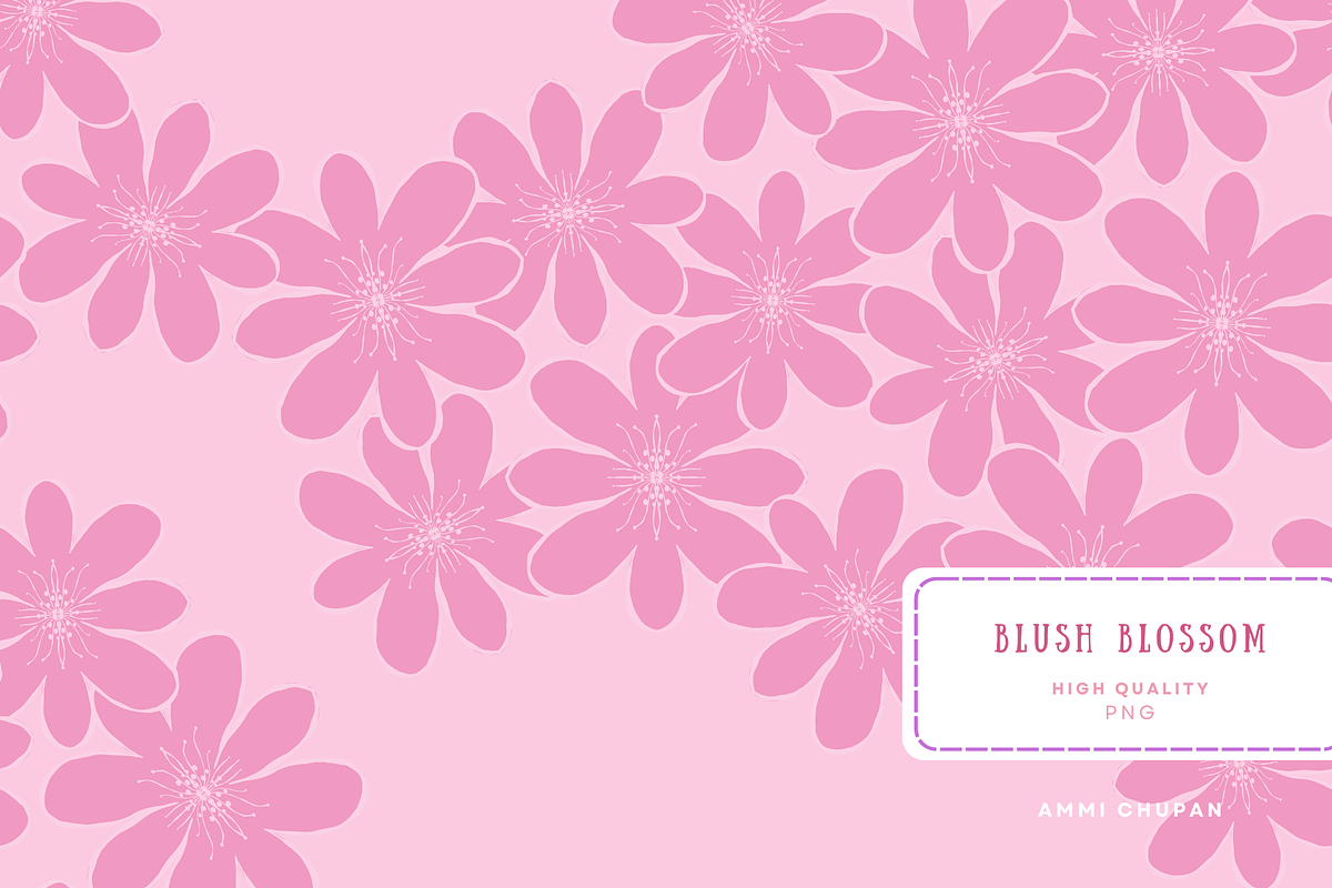 Blush Blossom Seamless, a Pattern Graphic by AMMi (Photo 1 of 4)