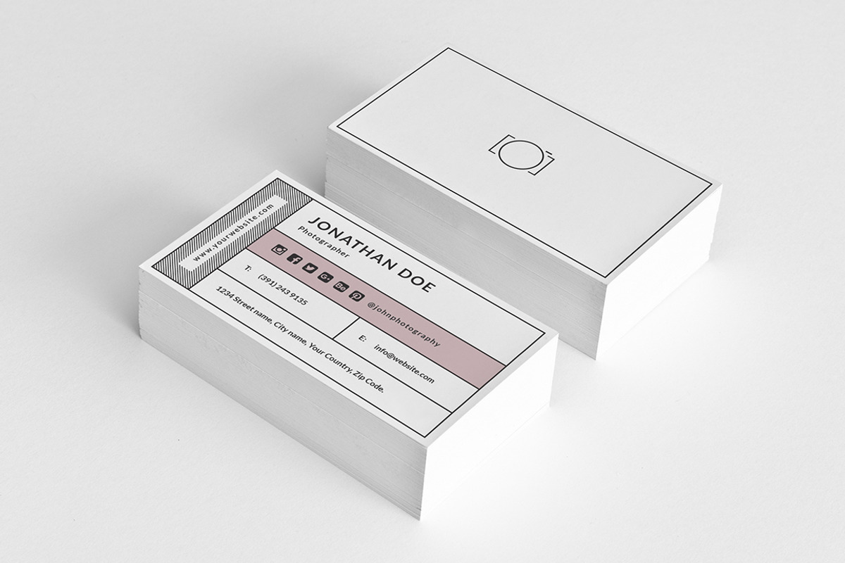 30 Minimal Business Cards Bundle, a Business Card Template by GraphicsEgg (Photo 4 of 32)