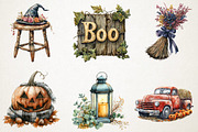 Soft Rustic Halloween Clipart, an Illustration by RobertsArt (Thumbnail 5 of 7)