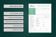Wholesale Order Form Template, a Stationery Template by Hues of Hodges (Thumbnail 1 of 2)