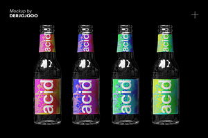 Glass Bottle Mockup