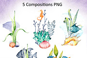 Sea Breeze. Watercolor set, a Graphic by ViсkyArtDesign (Thumbnail 2 of 8)