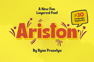 Ariston Comic Layered Font, a Sans Serif Font by Ryan Prasetya