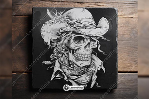 Skull Cowboy Hat Bandana Scarf