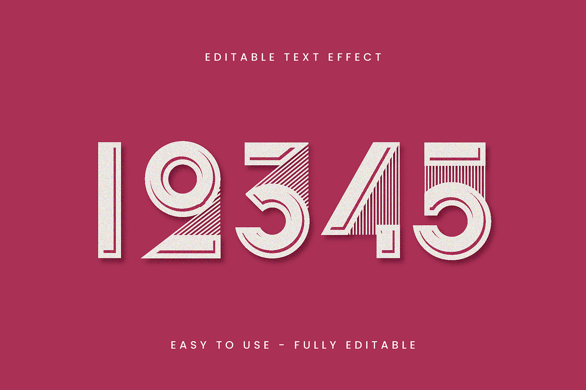 Geometric Line Art Text Effect preview 2