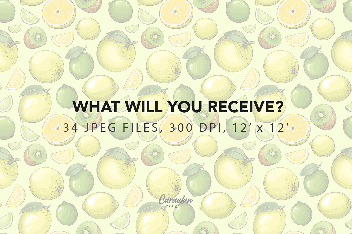 Fruits Seamless Patterns, a Pattern Graphic by Serghei Caraulan (Photo 8 of 9)