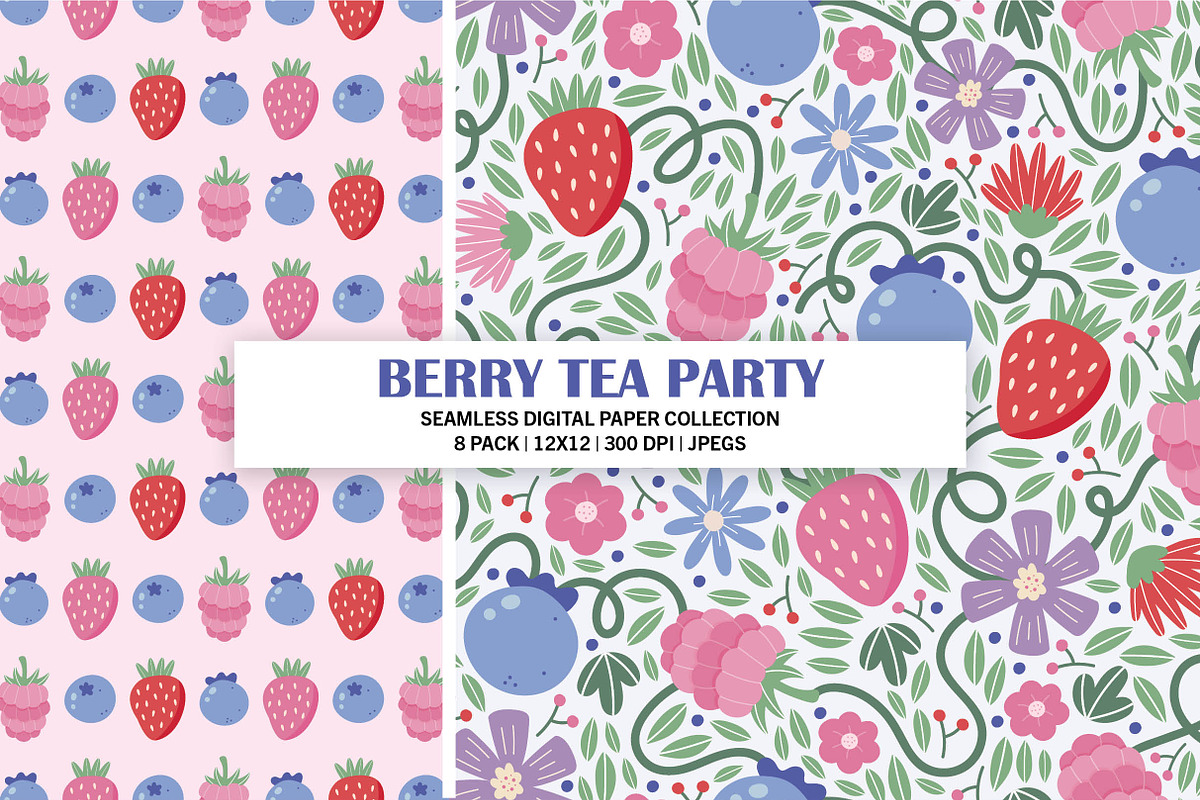 Tea Party Seamless Pattern Bundle, a Pattern Graphic by Alanna Messina Design Co (Photo 4 of 8)