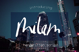 Milam Font, a Script Font by SophieSaxo