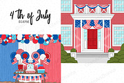 4th of July Bright Scene, a Seasonal Illustration by GlamArtZhanna (Thumbnail 3 of 3)