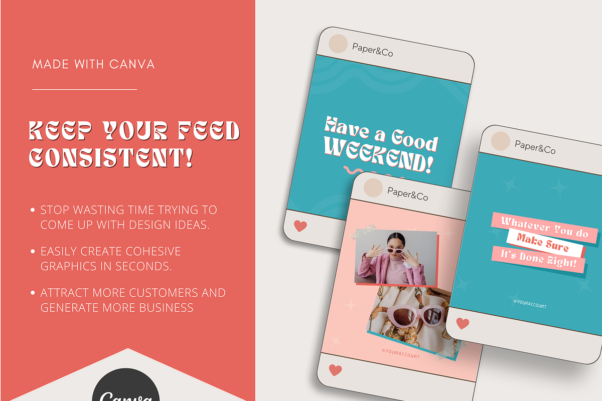 50 Instagram Post Templates - Canva, a Social Media Template by Gebers Marketing & Design (Photo 7 of 7)