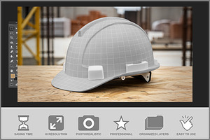 Safety Helmet Mockup, a Product Mockup by Bruno's Shop
