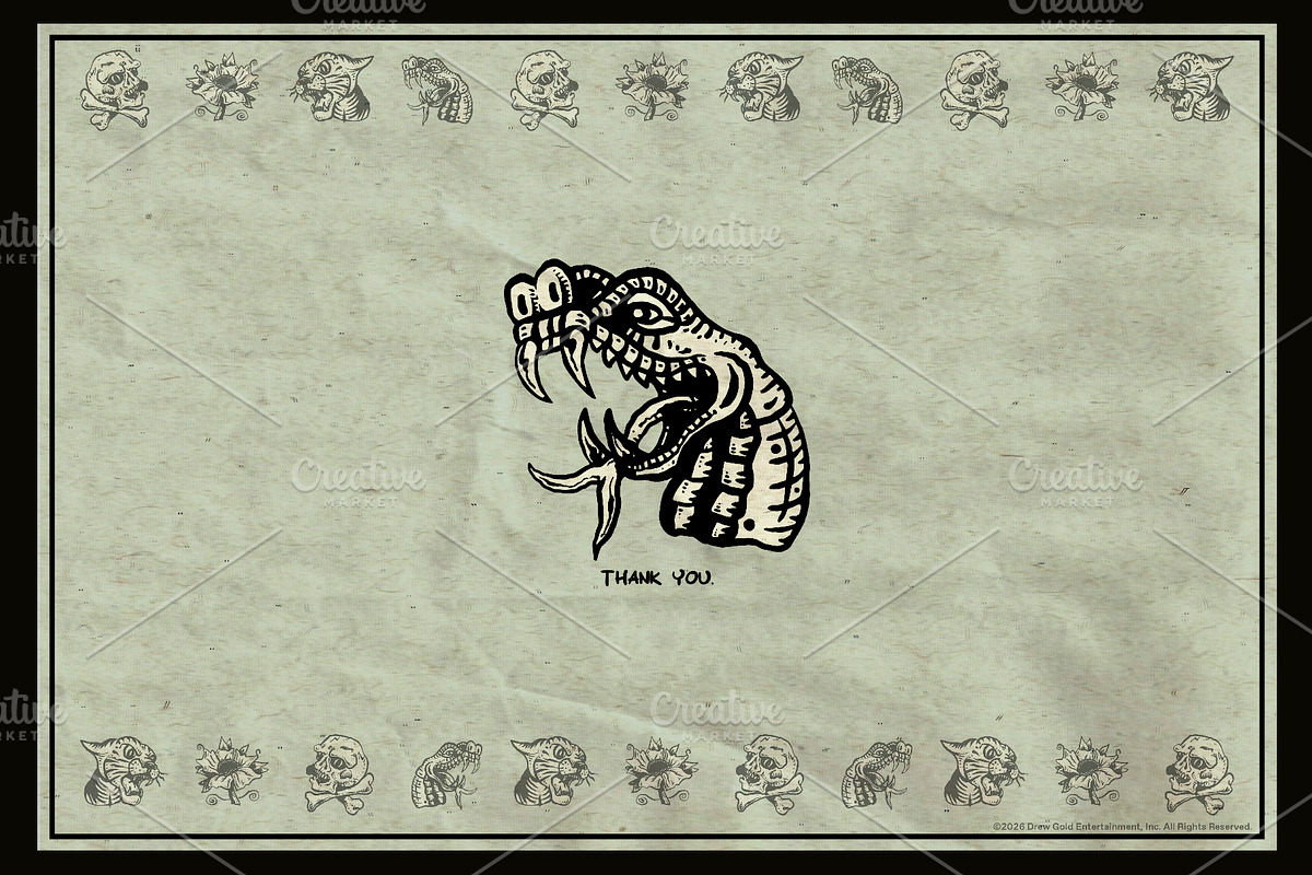 Old Flash Hand-Drawn Art Pack, a Decorative Illustration by Fuzzy Poet by DG2 (Photo 3 of 3)
