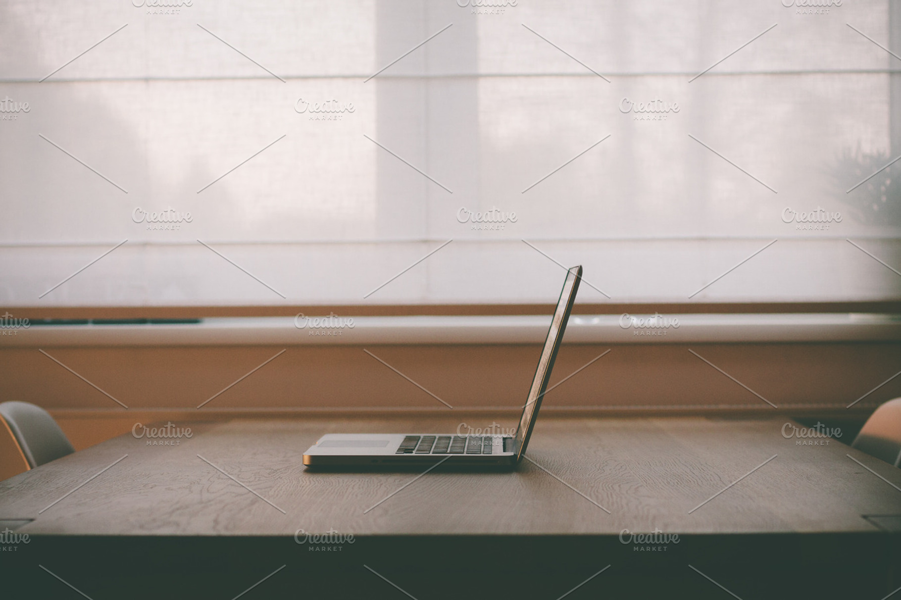 Laptop On A Table Stock Photo Containing Apple And Macbook