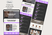Canva Website - Social Media Manager, a Landing Page Template by thebrandcove (Thumbnail 1 of 6)
