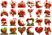 Watercolor Woodland Romance Clipart, an Illustration by Craft Nest (Thumbnail 3 of 7)