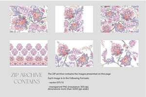 Romantic Element 6 Seamless Patterns