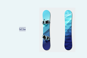 Flat Lay Snowboard Mockup