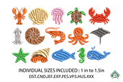 Mini Sea Animal Embroidery Design, a Solid Icon by Craft Nest (Thumbnail 1 of 6)