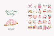 Watercolor strawberry clipart set, a Decorative Illustration by Patishop Art (Thumbnail 6 of 10)