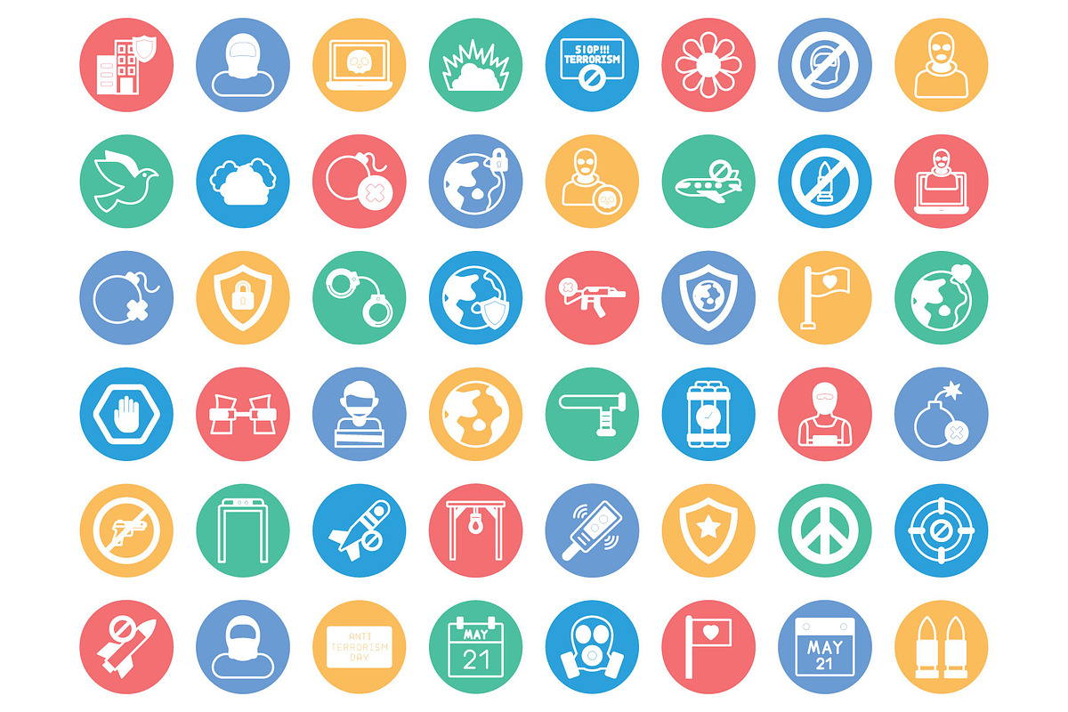 Anti Terrorism Icons Pack, an Icon by Vector Portal (Photo 5 of 6)