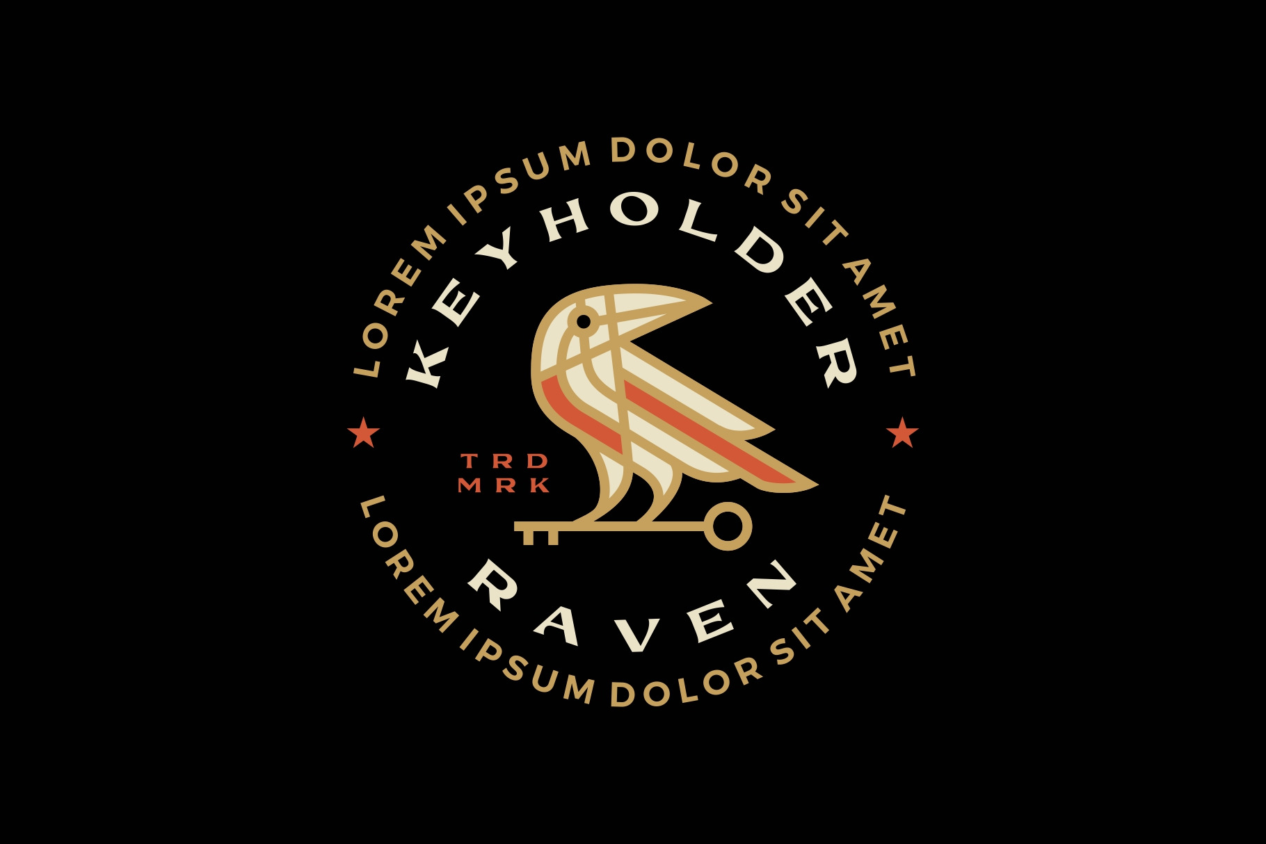 raven crow key bird badge logo, a Branding & Logo Template by VSTRD ...