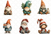 Cute Christmas Baby Gnome Clipart, an Illustration by Black Bird Studio (Thumbnail 5 of 6)
