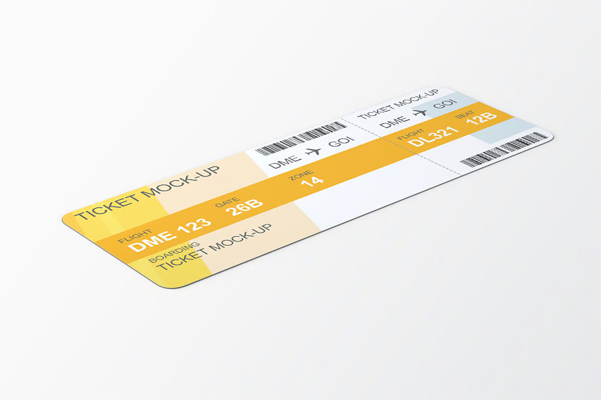 Ticket Mock-Up, an Advertising Mockup by DesignRushMarket (Photo 6 of 8)