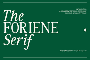 The Foriene Serif Font, a Serif Font by Rasio Studio