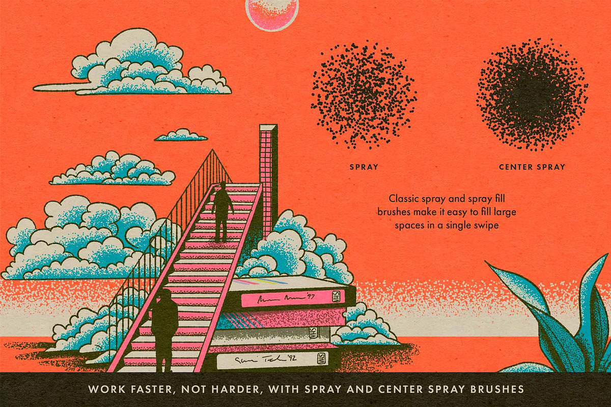 Dot Dreams for Procreate, a Brush Add-On by RetroSupply Co. (Photo 6 of 9)