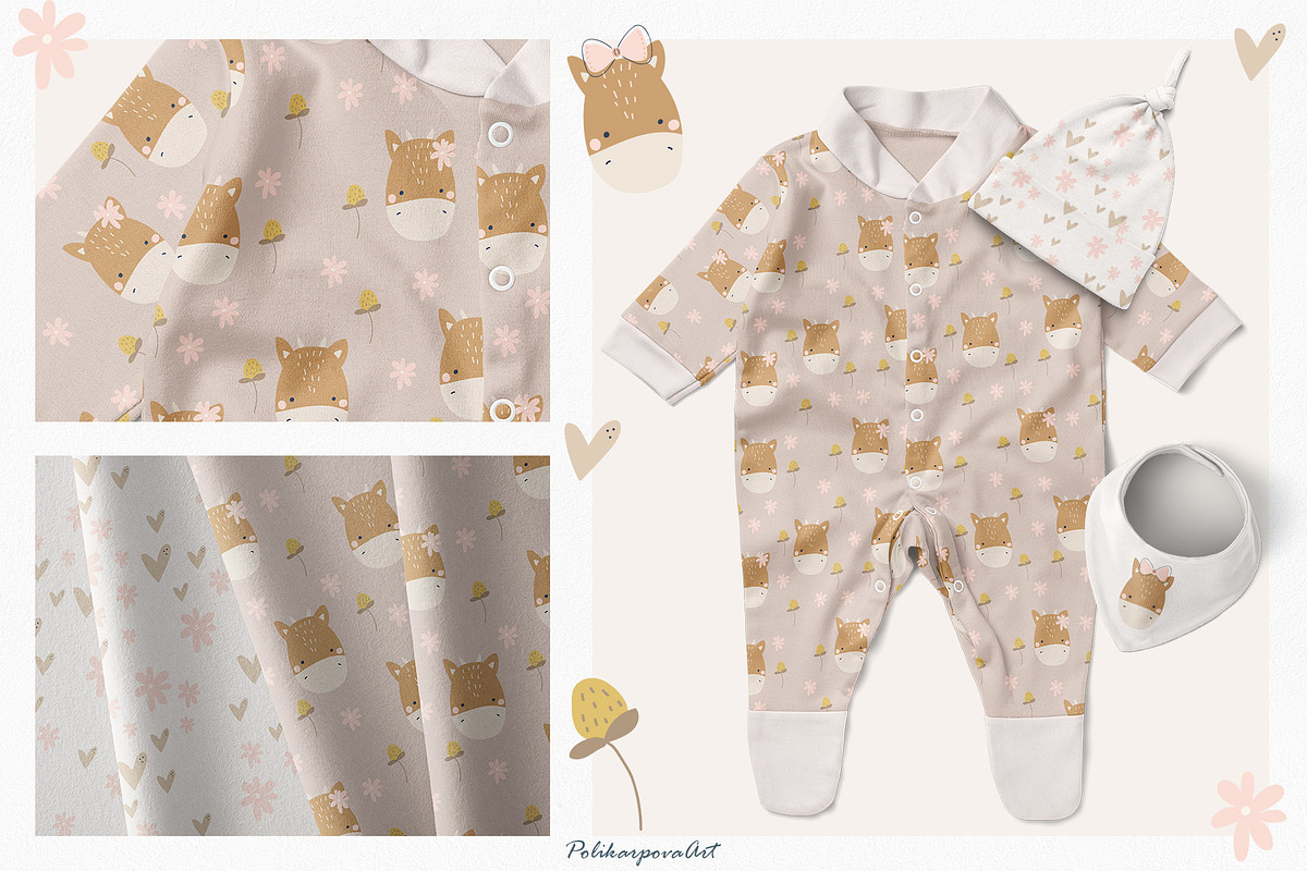 Face baby animals collection, an Animal Illustration by polikarpovaart (Photo 10 of 11)